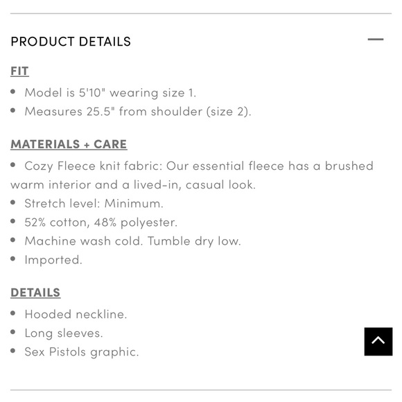 Torrid Sex Pistols crop hoodie - Picture 4 of 4